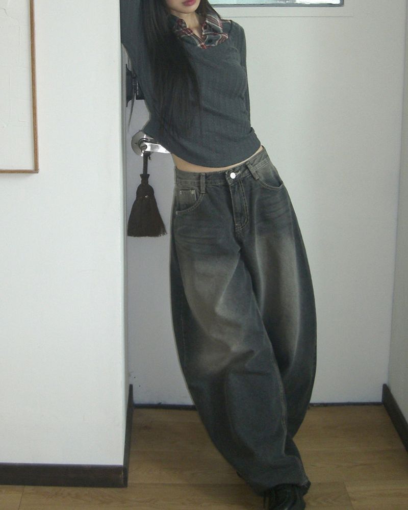 WONDER WONDER（ワンダーワンダー）の「Canv balloon wide washed denim pants（Pants）」