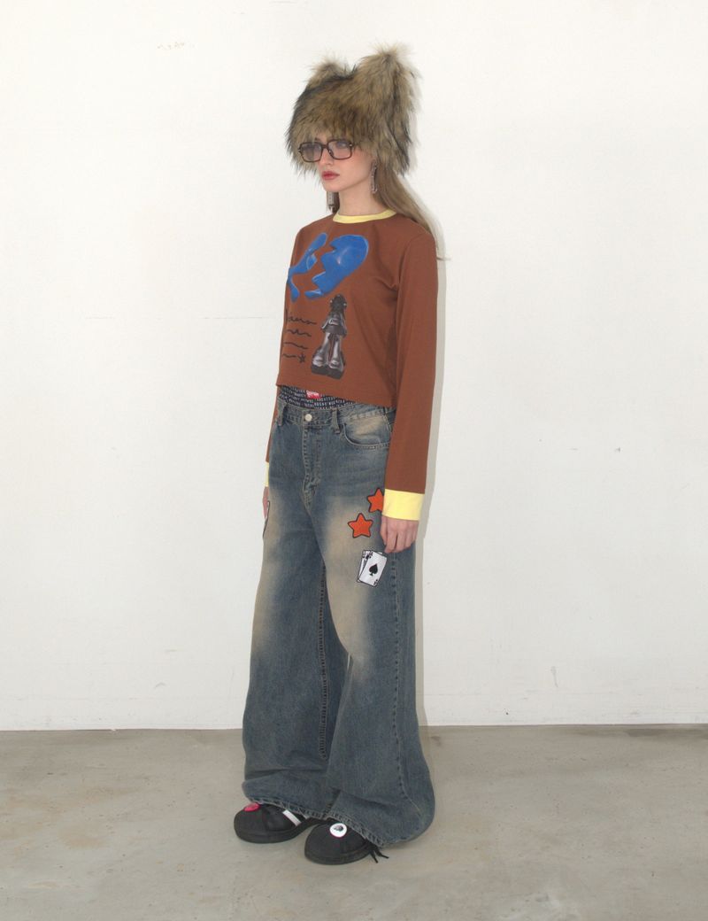 Letter From Aliene Long Sleeve BROWN