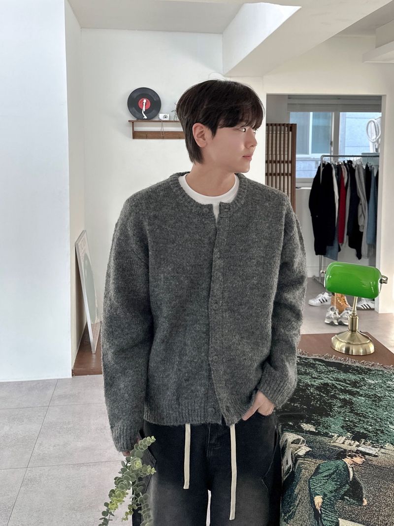  Benin Alpaca Round Knit Cardigan