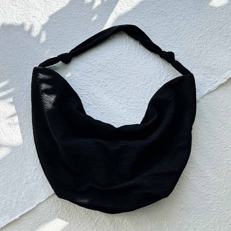 Knotted Pleated Crossbody Bag