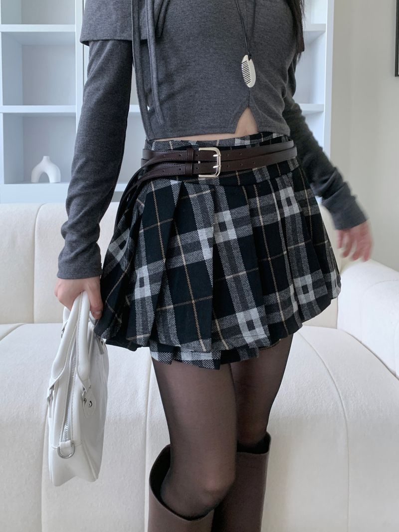 Dual Frame Double Line Leather Belt