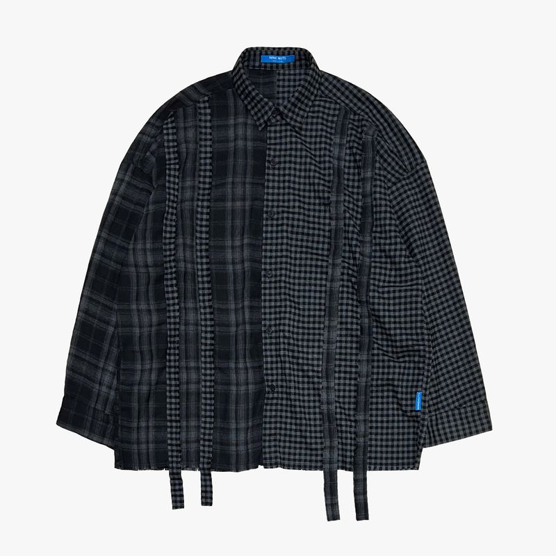double check deconstructed shirt_black