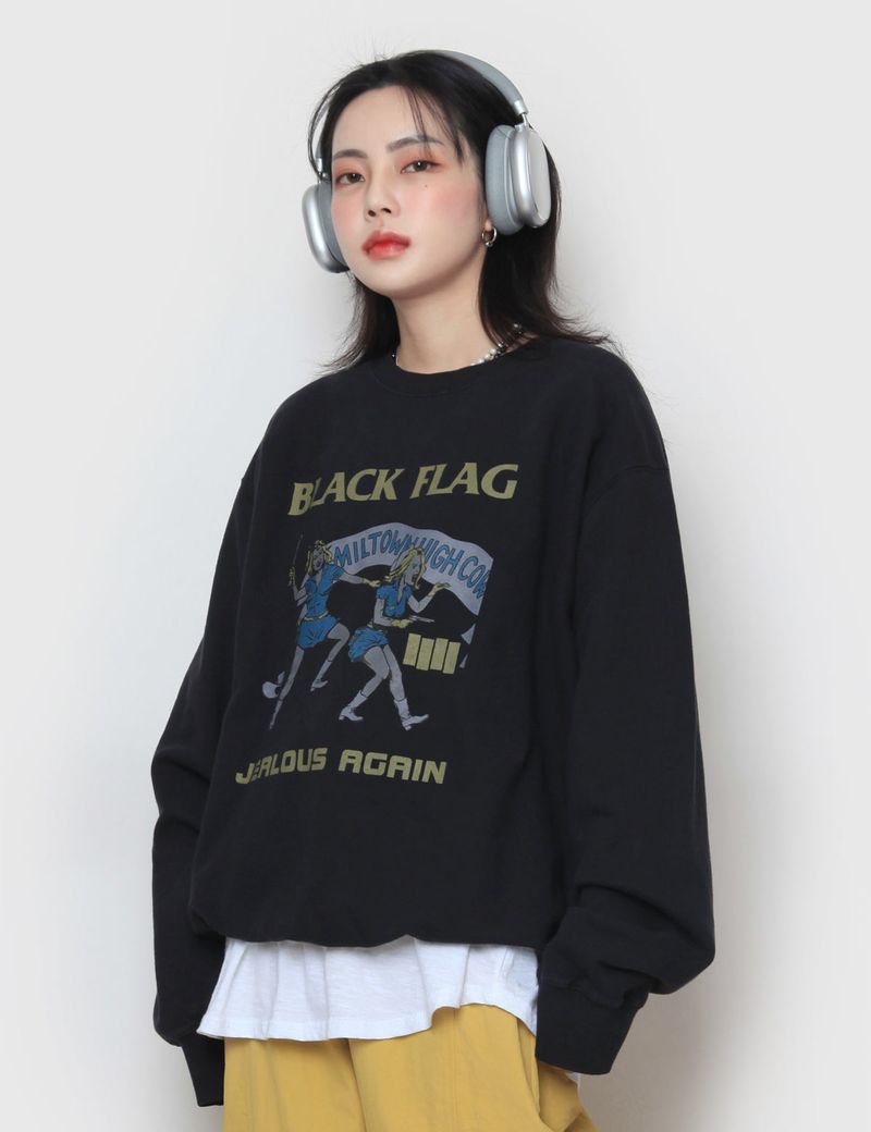 nutellike(ヌテールライク)の「Black Flag Sweatshirt(Tops)」