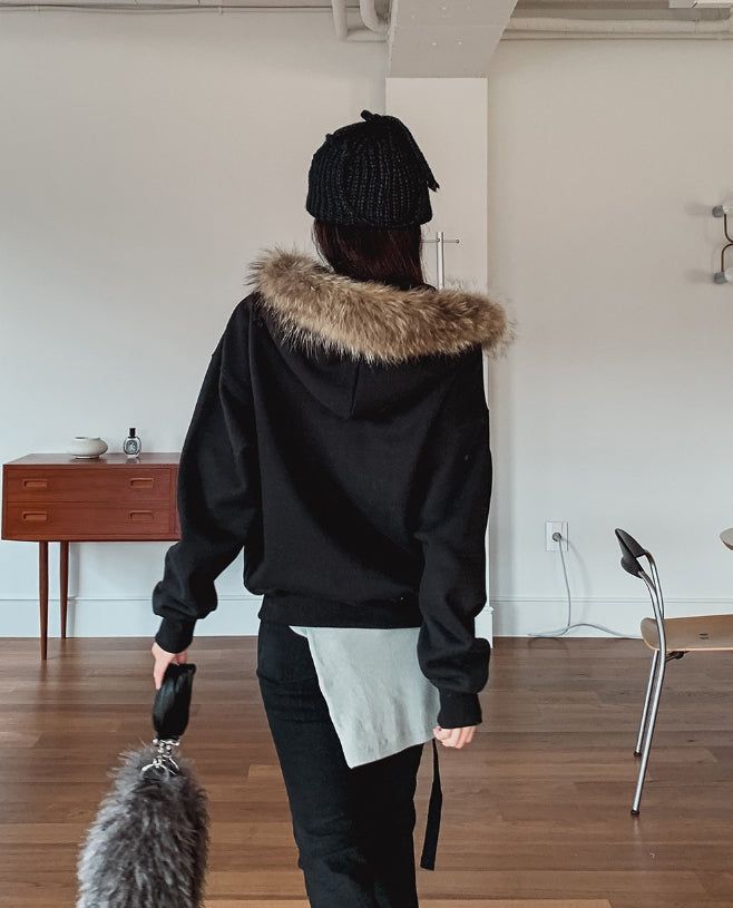 Rico Brushed Fur Two Way Hood Zip-Up