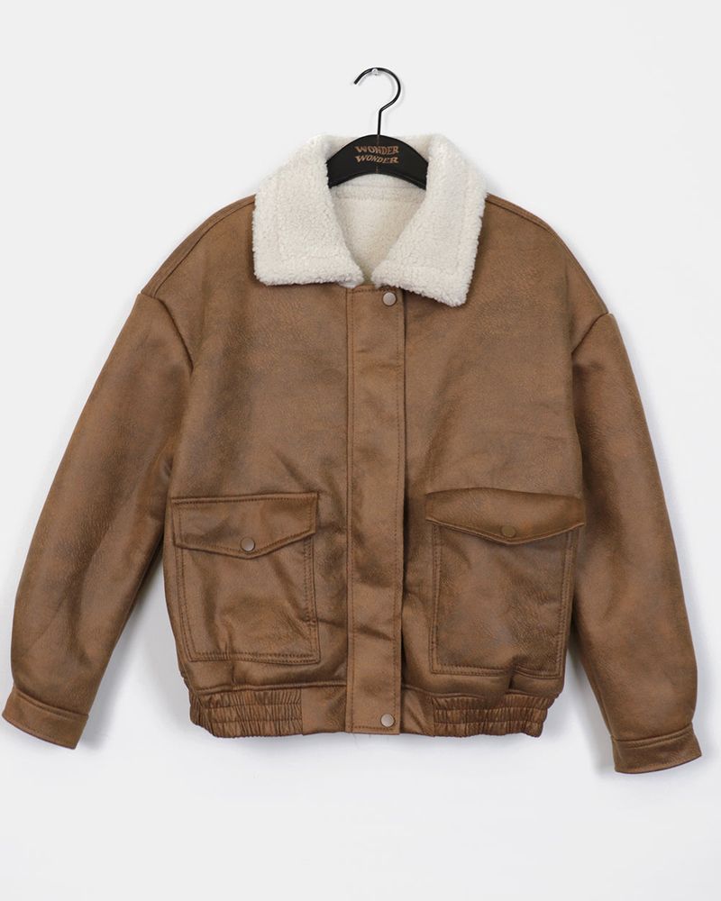 Drom Suede Soft Fur Collar Mustang Jumper