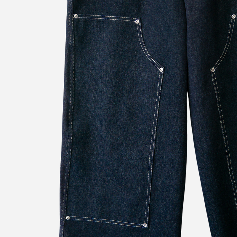 Road napping denim pants