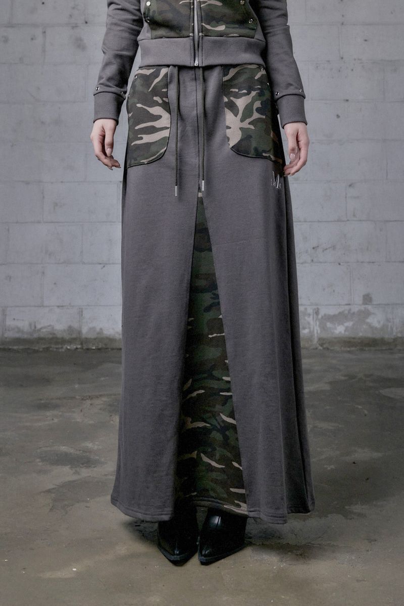 PHITES SET-UP CAMO POINT LONG SKIRT