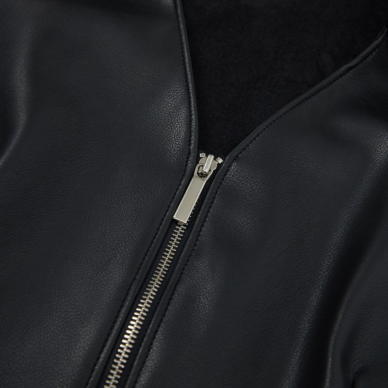 ダイアンレザーミニドレス / Diane Leather Mini Dress [BLACK]