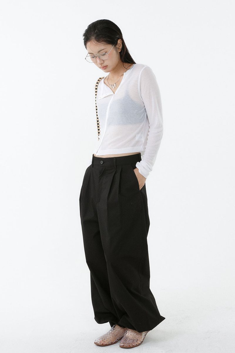 TWO-TUCK JOGGER PANTS_BLACK