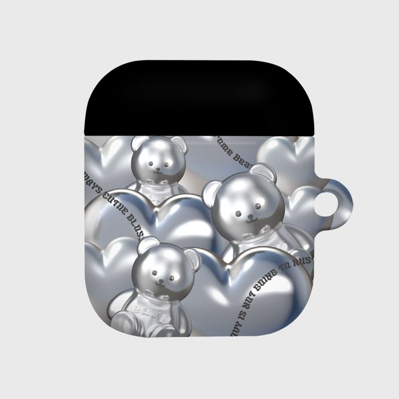 EARPEARP(アプアプ)の「STEEL COVY HEART-GREY(AIR PODS-HARD)(Hats)」