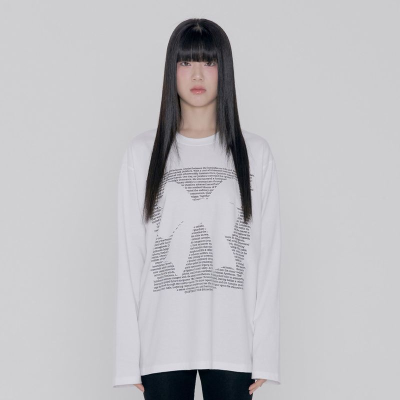 ITZAVIBE(イッザバイブ)の「CLASSIC RIBBON SHADOW LONG SLEEVE - WHITE(Tops)」