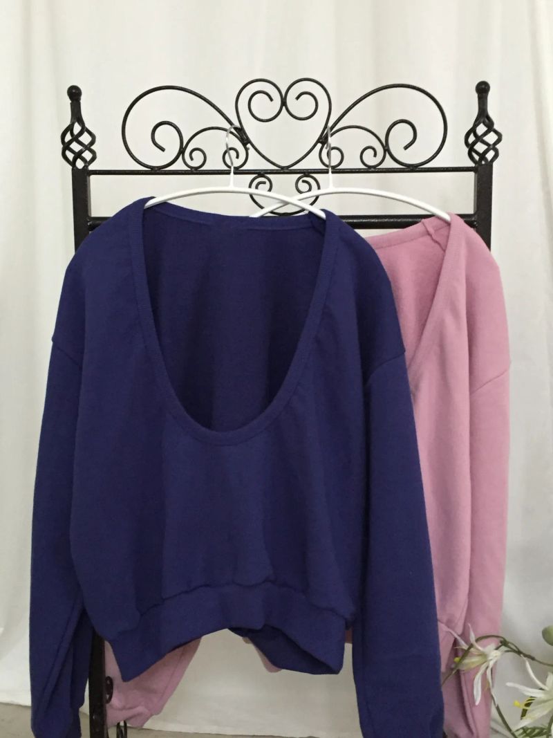Deep U-Neck Sweatshirt