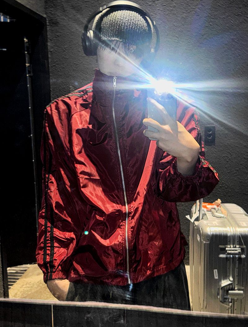 Lightweight High-Neck Side Track Wind Jacket 4color
