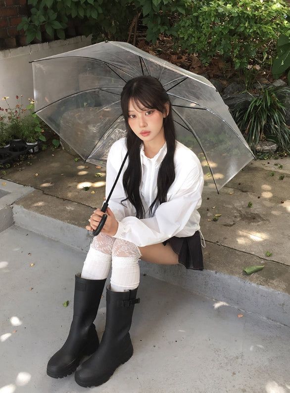 Colsin Shirring Cut Strap Windbreaker