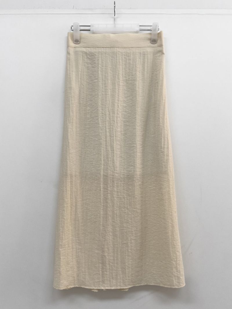 Even Nylon High-Waisted Long Skirt
