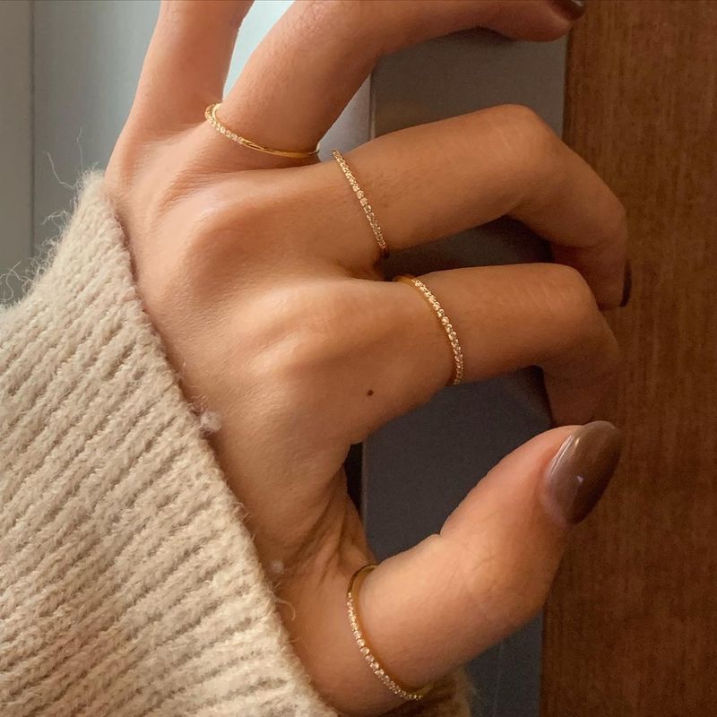(silver925) Clin cubic ring *gold
