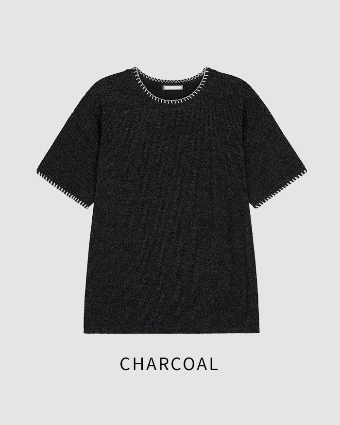 (M's) Stitch Copped Knit