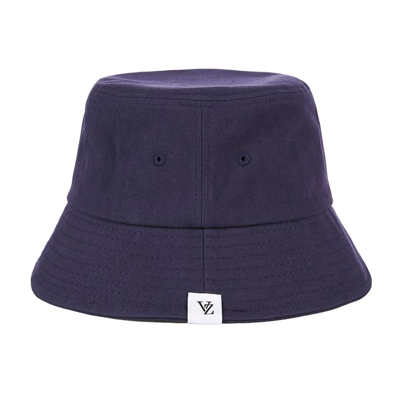 Herringbone label bucket hat NAVY