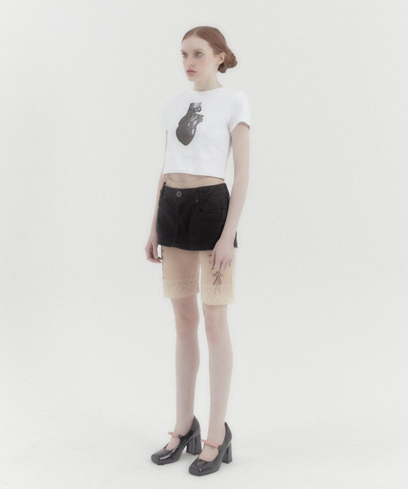 Heart Short Sleeve Tee White