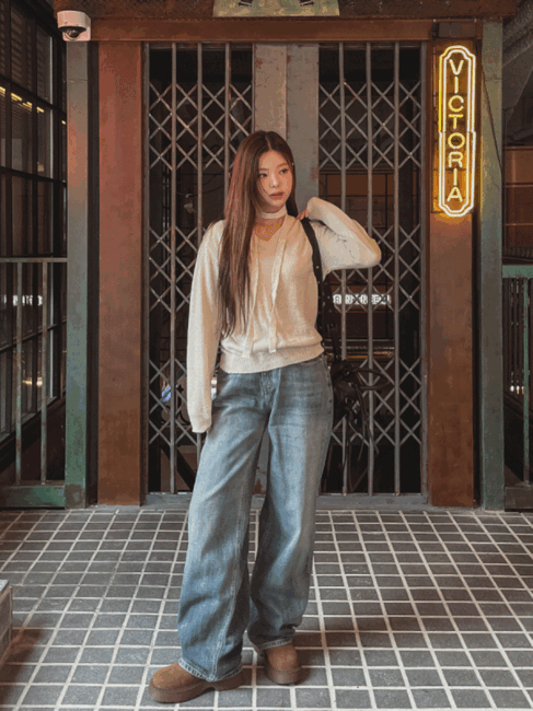 ULAN（ユレン）の「Bonnie Low Rise Wide Denim Pants（Pants）」