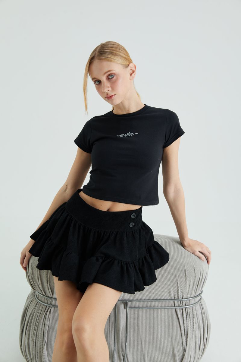 EVIE celyn DIVIDED SKIRT BLACK