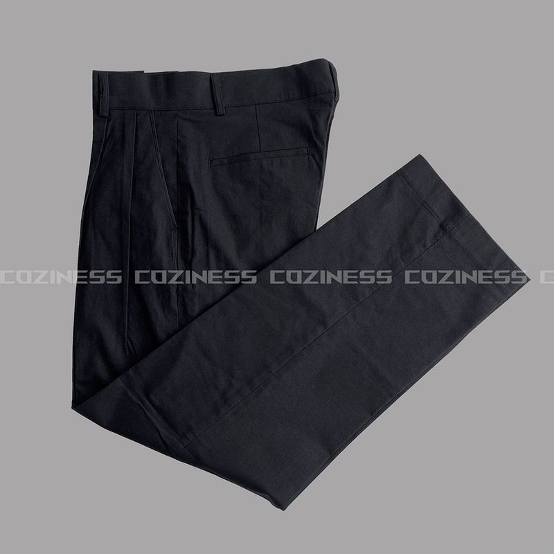 ECT linen two-tuck long pants slacks (2 colors)