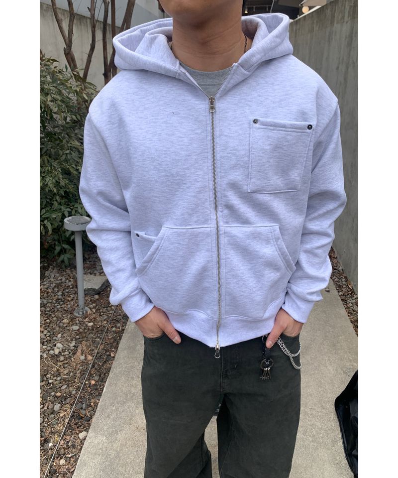 Rivet Pocket Hood Zip-Up