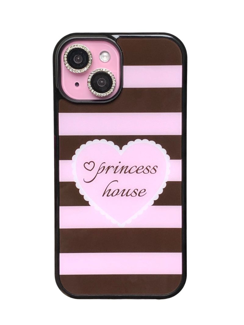 princess house（プリンセス ハウス）の「Whipping Stripe phone case - choco (black glass) - standard(non-magsafe)（Smartphone Accessories）」
