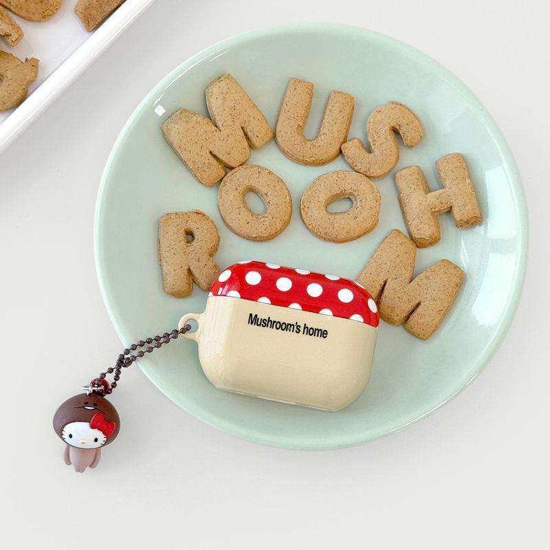oab mushroom airpods case (red)