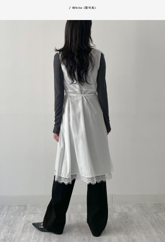 Akaya Satin Lace Long One Piece