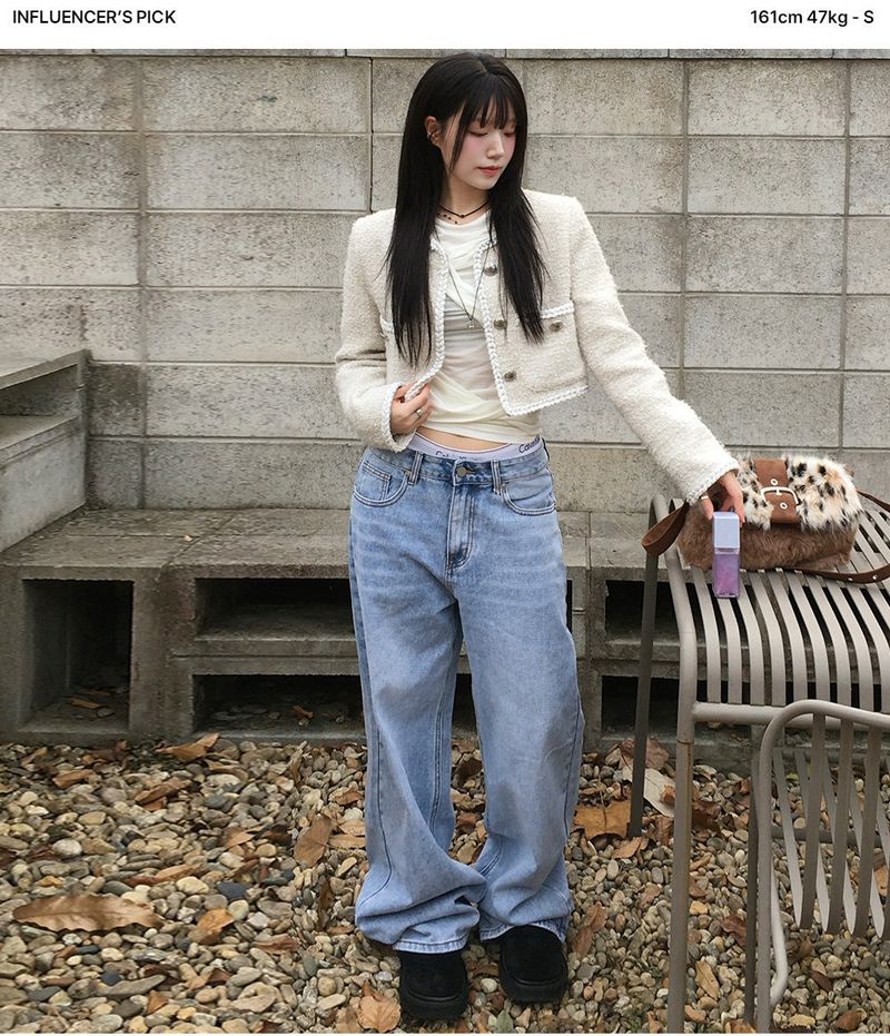 [Unisex] BTB : WAVE WAVE WASHING JEANS [LIGHT BLUE CORE]