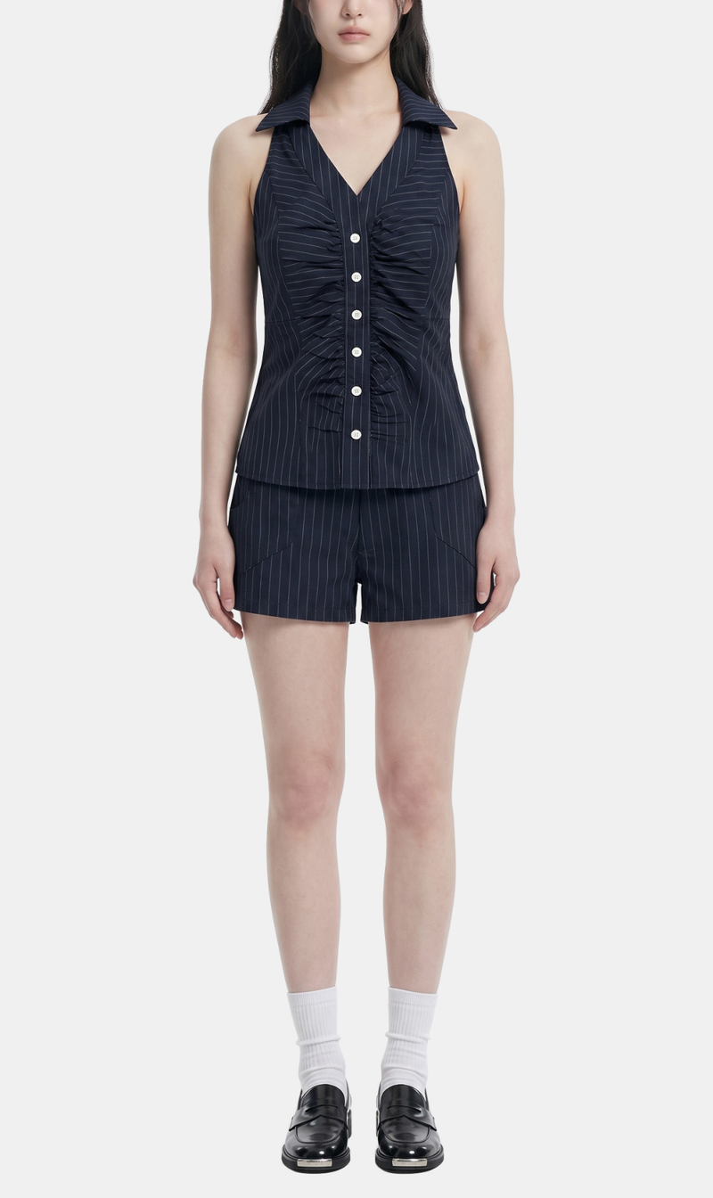 Lene Pinstripe Two Piece Set