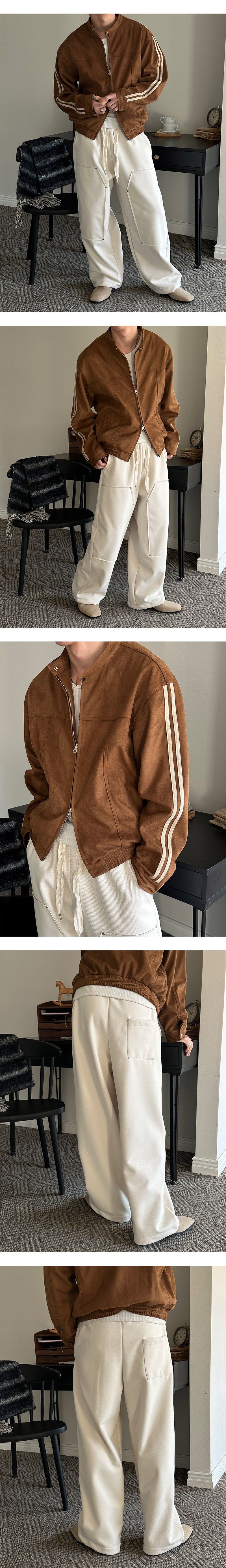 [F/W] Wool double rivet banding pants(3color)