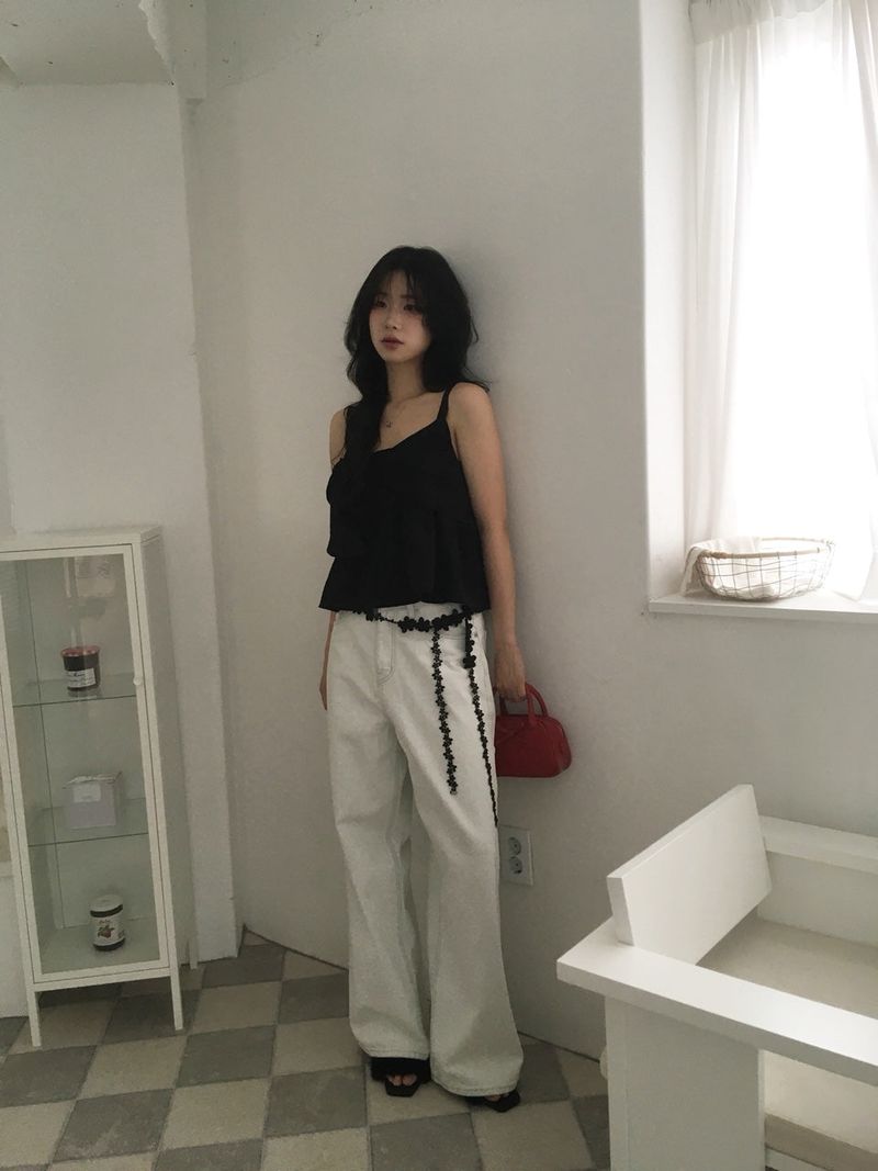 Ribbon Tank Top Blouse