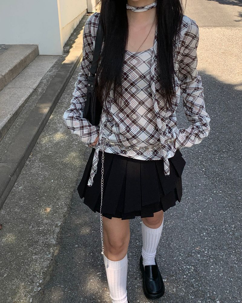 プリーツアンバランススカート