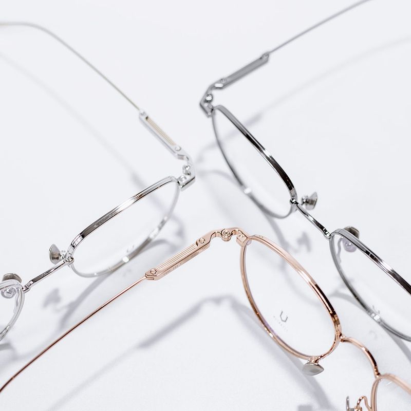 Knouun Round titanium glasses CODE. 102. F Gray