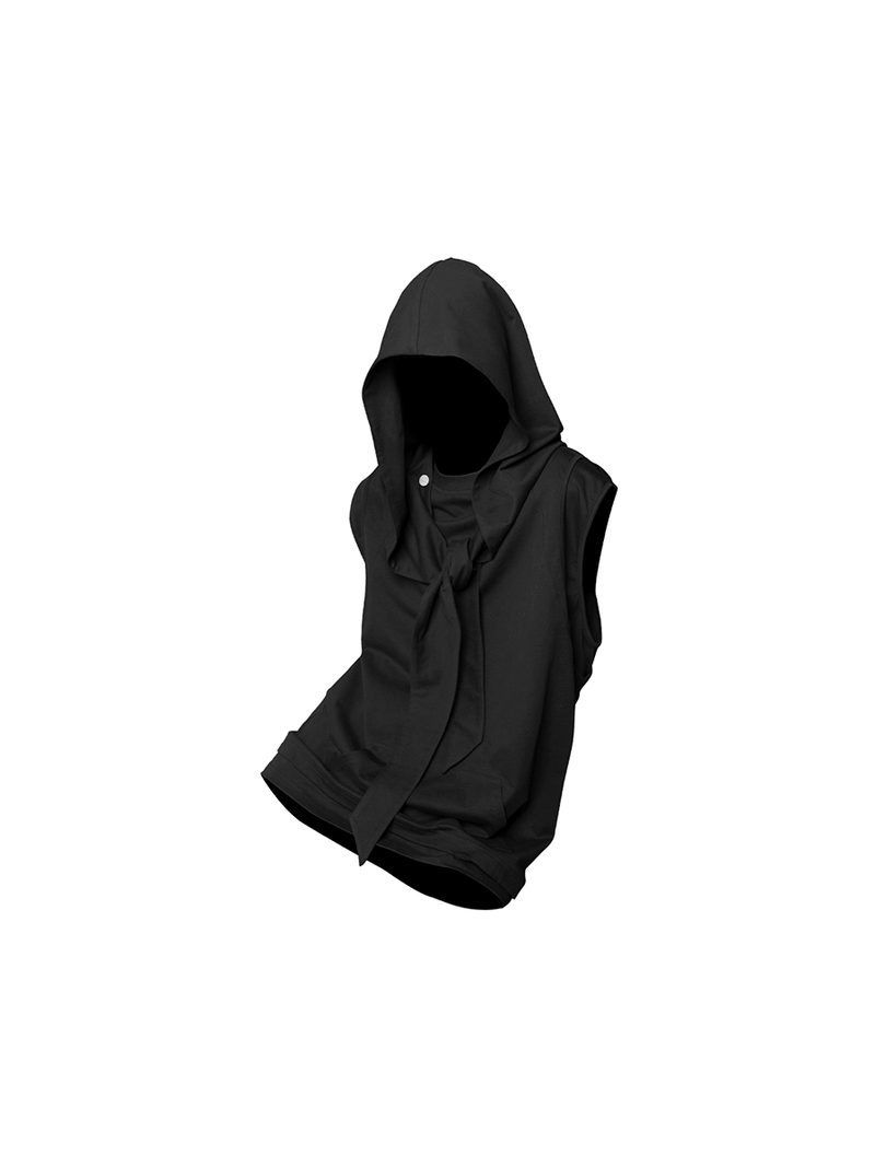 RELABEL（リレーベル）の「RELABEL Element of Time (Static) Removable Large Hood Structured Patchwork Pocket Vest with Small Cuffs（Tops）」