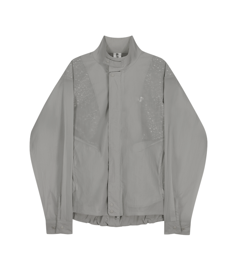 Layered Sheer Blouson / Warm Grey