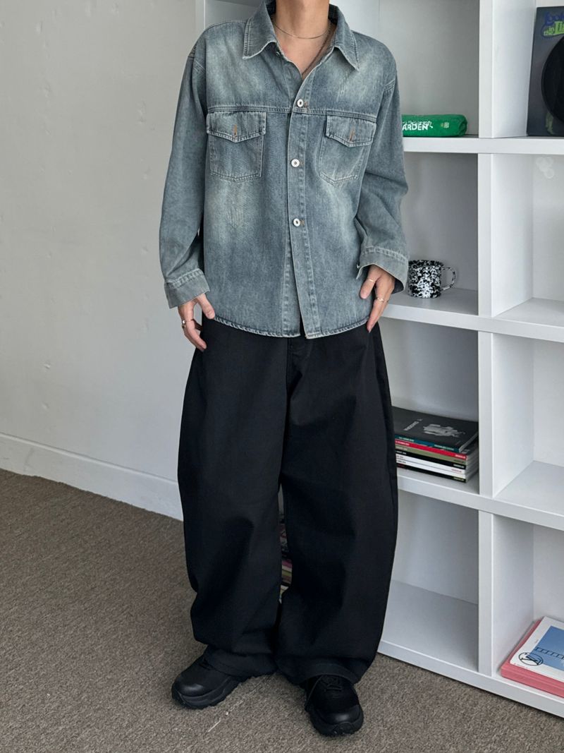 OW Washed Pocket Denim Shirt (2C)