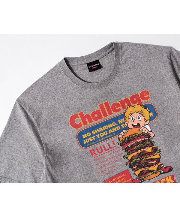 LB Burger Challenge Washed Tee (Grey)