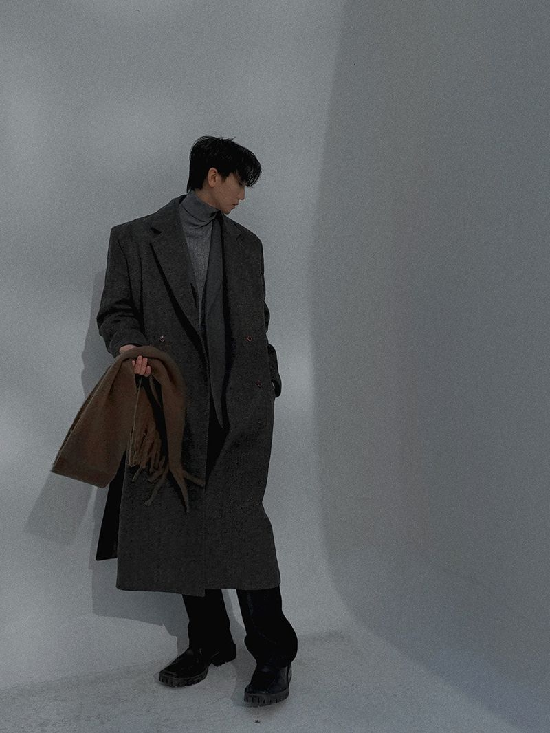 ASCLO Grace Herringbone Wool Coat (2color)