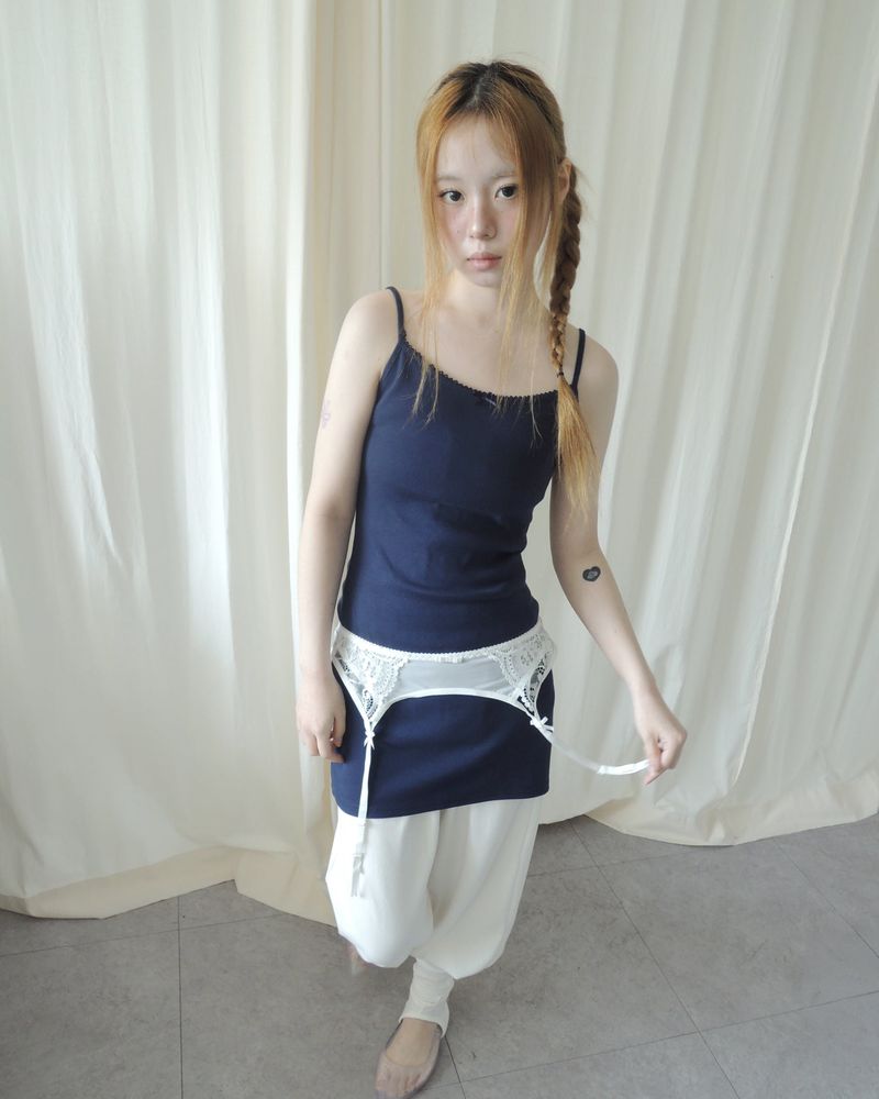 NUKA RIBBON LONG CAMI DRESS