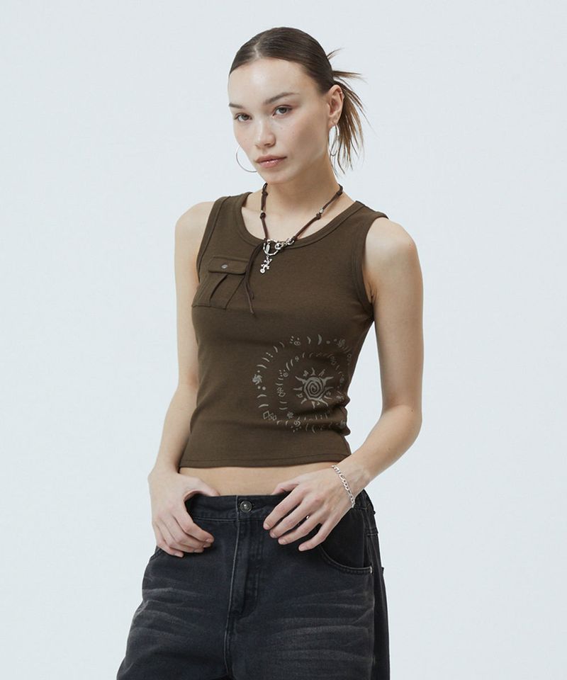 CAVE TANK TOP_BROWN