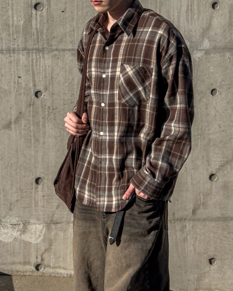 Antique Oversized Check Shirt