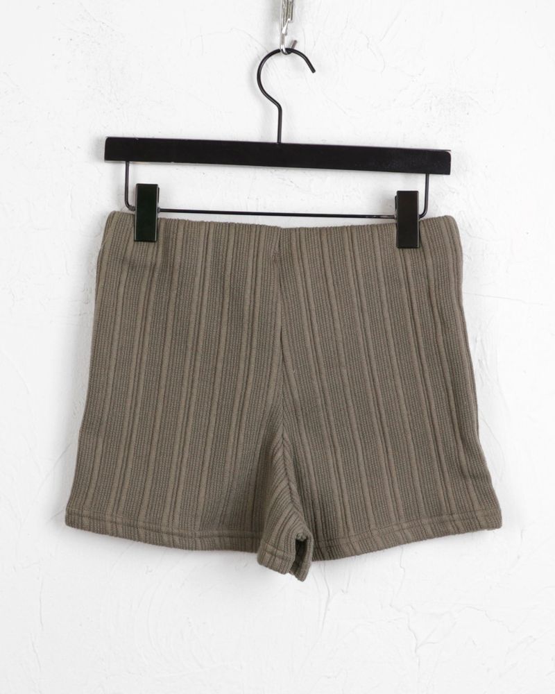 [Brushed lining] syoota ribbed short knit pants