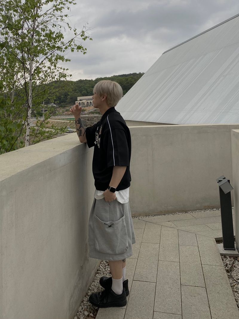 String big pocket half pants 3C