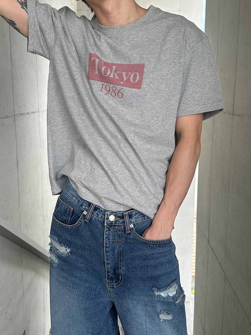 Tokyo logo crop t-shirts(3color)