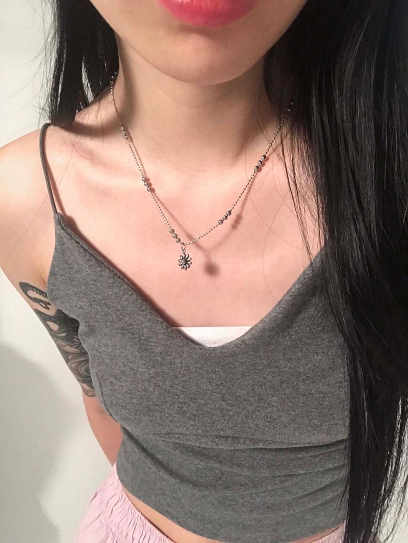 flower ball necklace