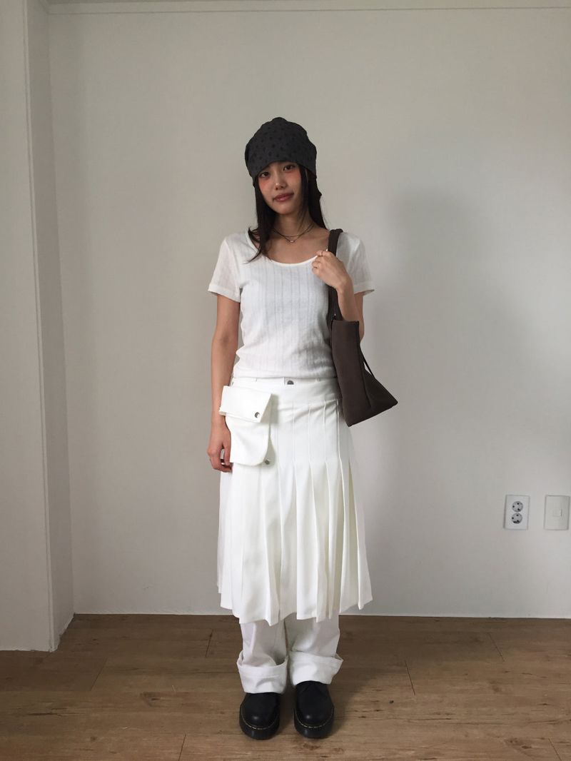 Pocket Layered Wrap Skirt (2color)