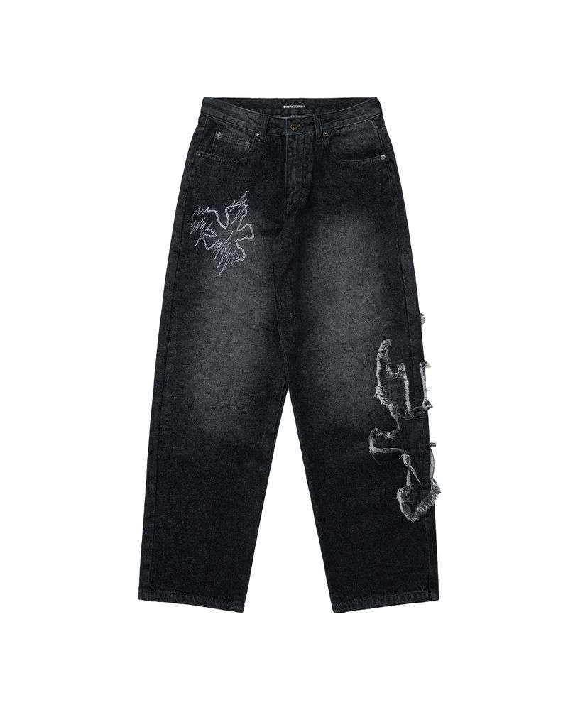DirtyCoins（ダーティーコインズ）の「Flame Wash Relaxed Denim Pants Black（Pants）」